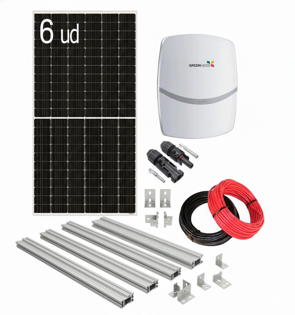Kit solar autoconsumo 3000W Monofásico BÁSICO