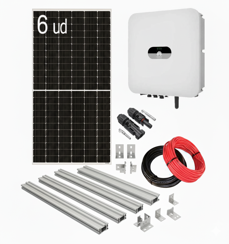 Kit solar autoconsumo 3000W Monofásico HÍBRIDO