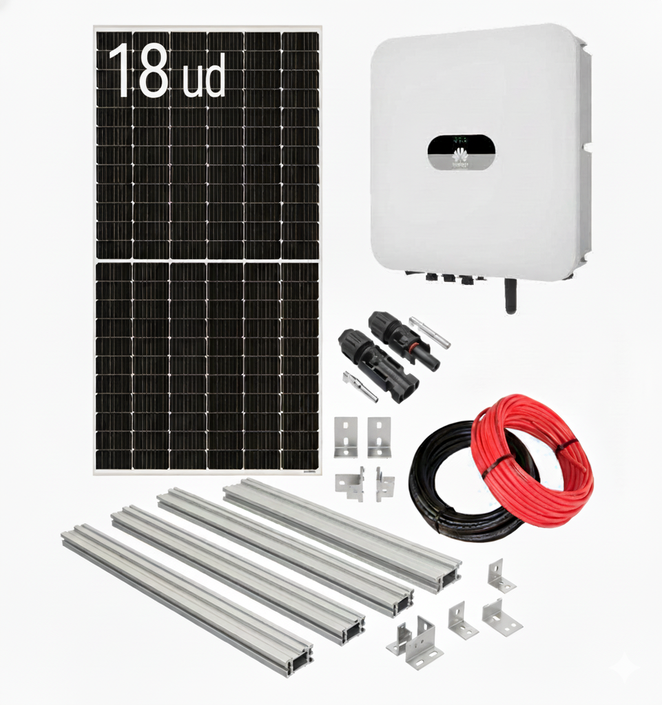 Kit solar autoconsumo 10000W Monofásico HÍBRIDO