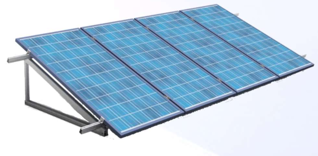 Kit estructura solar a 20º para 4 paneles vertical