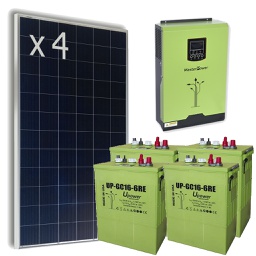 Kit Aislada 3,3/7 kWh/día - 550Ah - 24V